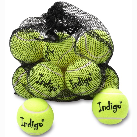 Купить Мяч для большого тенниса Indigo (12 шт в сетке) начальный уровень в Азове 
