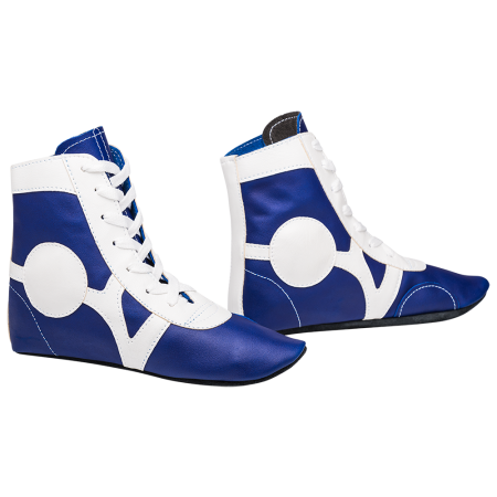 Купить Обувь для самбо SM-0102, кожа, синий Rusco в Азове 